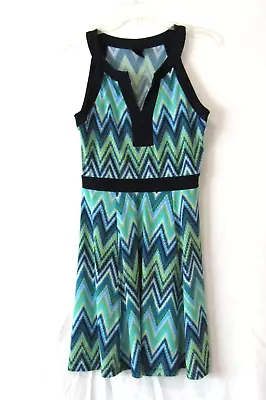 ENFOCUS STUDIO Women Size 10 Flare Dress Multicolor Stretch • $15
