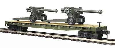 MTH Premier 20-92185D US Army Flat Car W/105mm Howitzers NIB • $99.95