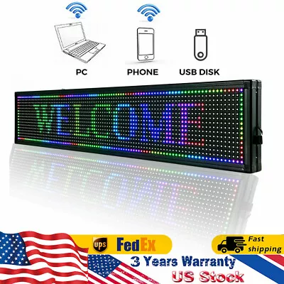 High Brightness Outdoor LED Sign Programmable Scrolling Message Display Board US • $72.20