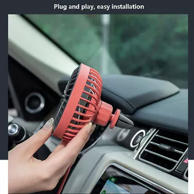 1pc Auto Car Air Vent Summer Air Cooler USB Cooling Fan With Colorful LED Light • $20.41