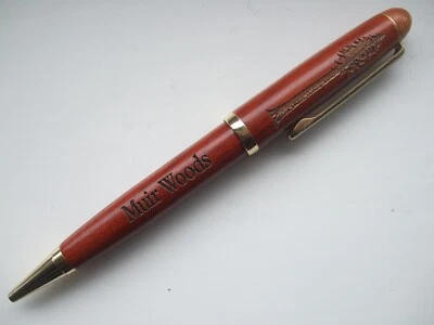 £9.95 • Buy MUIR WOODS Redwood Forest Wooden Ballpoint Pen - CROSS Refill
