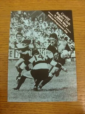 14/11/1987 Rugby Union Programme: Cardiff V Ebbw Vale  . Faults Are Listed In (b • £3.99