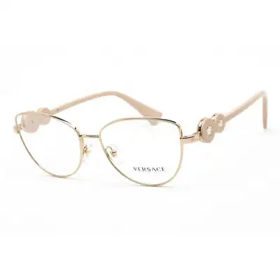 New VERSACE VE1284 1490 Light Gold/Demo Lenses 55/16/145 Authentic Eyeglasses • $129.95