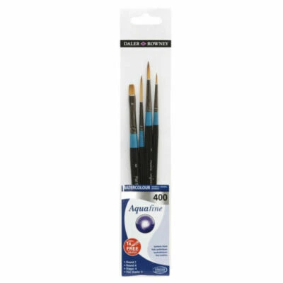 £10.99 • Buy Daler-Rowney Aquafine Brush Set Of 4 WATERCOLOUR AQUAFINE 400