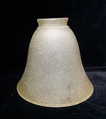 Tea Stain Lamp Shade Glass White Speckled Chandelier Ceiling Fan Globe  NWOT • $8.10