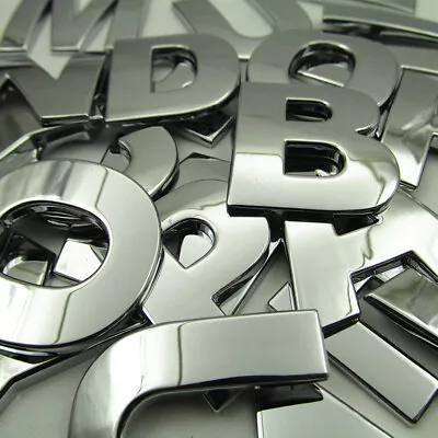 $13.20 • Buy 40pcs Letters Sticker 3D Chrome Number Symbol Emblem Badge Decal Car Accessories