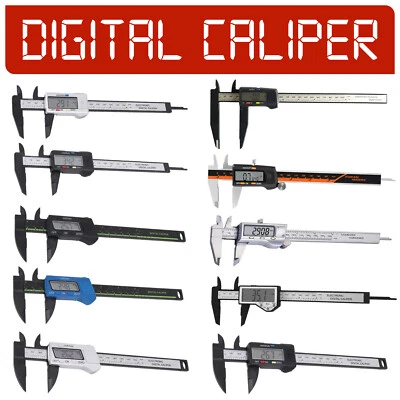 £5.95 • Buy 6'' / 150mm LCD Digital Vernier Caliper Metric Micrometer Measure Gauge Ruler