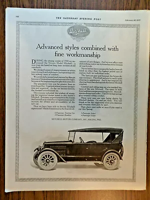 1920 Mitchell Motors Racine WI Ad  Touring Roadster Sedan Coupe • $4