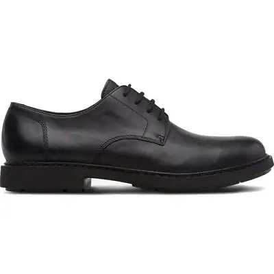 Camper Military Neuman Mens Lightweight Lace Up Black Leather Shoes Size 10-11 • £84.99