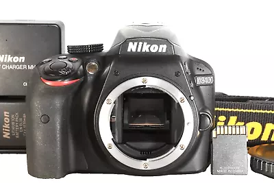 Nikon D3400 Digital SLR Camera (Body Only) W/battery Charger Strap Card • $399