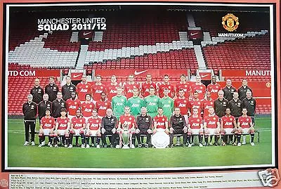 MANCHESTER UNITED  SQUAD 2011/2012  FOOTBALL POSTER - Premier League Soccer • $15.96