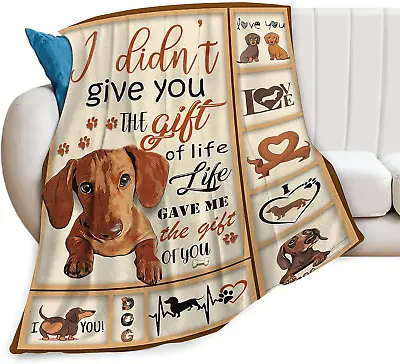 Remzoke Dachshund Blanket Gifts For Women Girl Soft Warm Daschund Stuff Decor • $32.30