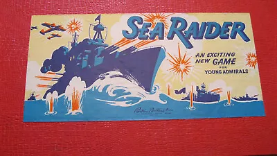 VINTAGE 1940's PARKER BROTHERS   SEA RAIDER   GAME BOARD & PARTS ONLY • $20