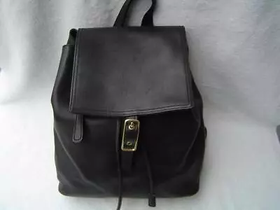 Authentic Coach Vintage Black Leather Back Pack #9827   Euc • $149.99