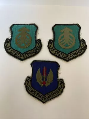 USAF US AIR FORCE FORCES IN EUROPE SUBDUED EMBROIDERED PATCH 3  X 3  VTG +2 More • $6.99