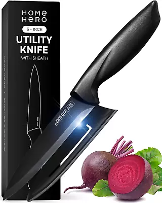 2 Pcs Vegetable Knife With Sheath - High Carbon Stainless Steel Chopping Knife W • $12.88