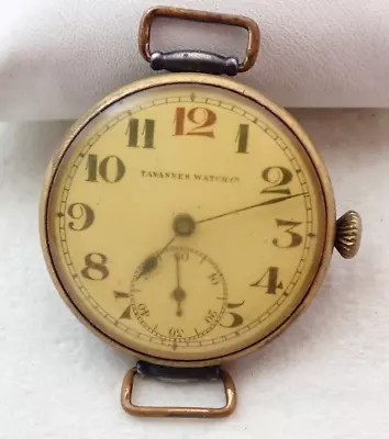 Vintage Mens Swiss Oversized Tavannes Wwi Trench Wristwatch Watch Parts • $13.50