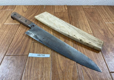$92.40 • Buy Japanese Chef's Kitchen Knife SANTOKU Vintage From Japan LONG 240/370mm AB758