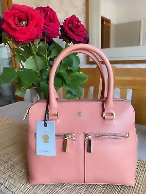 £89.99 • Buy Modalu Pippa Leather Rose Pink Grab Bag Rrp £220