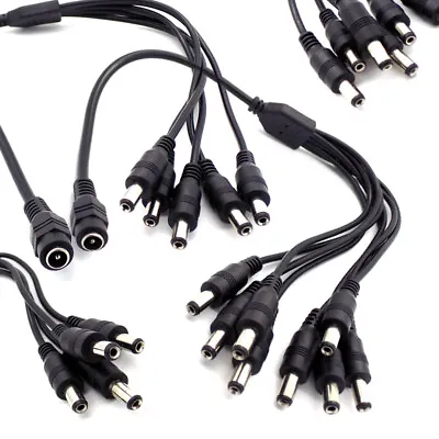 £4.95 • Buy DC Power Supply Splitter Plug Cable Adapter Connector - CCTV Camera LED 2 -8 Way