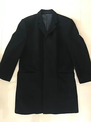 Karl Jackson Black Wool Cashmere Berber Coat Medium  • £50