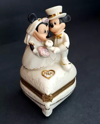 Lenox Disney Mickey And Minnie Mouse Sweethearts Wedding Ring Box / Treasure Box • $39.99