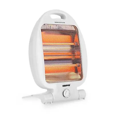 Heater Halogen Quartz Free Standing Portable Heater 2 Setting 400W/800W Geepas • £13.99