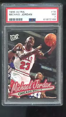 1996-97 Fleer Ultra #16 Michael Jordan PSA 7 Graded Basketball Card NBA 96-97 • $26.96