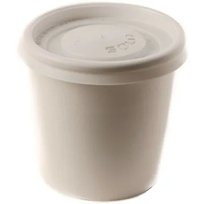 4 Oz White Bio Degradable Disposable Paper Coffee Espresso Cups With White Lids • $144.95