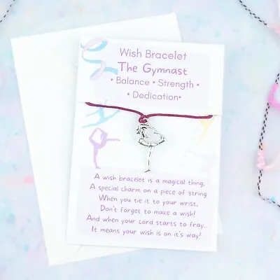 Gymnast Wish Bracelet Tie On And Make A Wish! Gymnastics Party Bag Fillers • £3.49