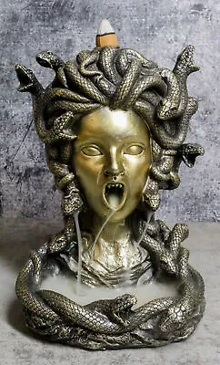 Greek Goddess Medusa With Snake Hairs Backflow Incense Cone Burner Figurine • $30.99