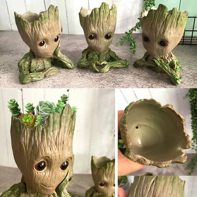 Pen Holder Toy 6  Baby Groot Flower Pot Succulent Planter Gifts Groot Cute • £16.78