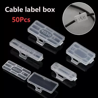 Sign Marker Tool Cable Labels Fiber Organizers Identification Tags Tag Box • £4.99