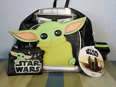 Disney Star Wars Mandalorian The Child Mini Backpack Detachable Coin Purse NWT • $16.49