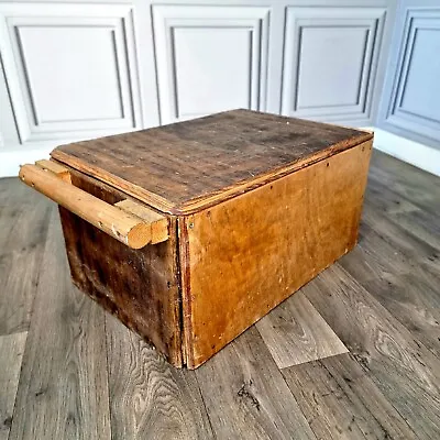 Old Vintage Rustic Wooden Hand Made Trunk Chest / Blanket Box Coffee Table • £59.99