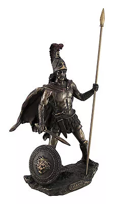 Bronzed Mars Roman God Of War Statue With Colored Accents • $74.56