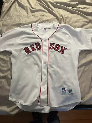 Russell Athletic Nomar Garciaparra Boston Red Sox Mens Mlb Jersey White Sz 48 • $60