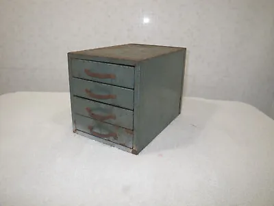 Vintage Wards Master Quality Metal Storage Cabinet-4 Drawers-good & Solid-small • $36