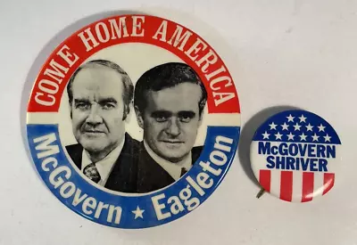 Vintage Set Of Mcgovern Eagleton Shriver Presidential Campaign Pins Buttons • $7.99