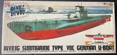 Yamada Diving Submarine Type VIIC German U-Boat Motorized 1/150 FS NEW Model  • $98.88