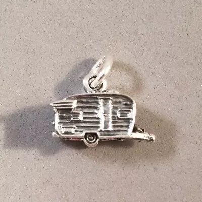 .925 Sterling Silver SHASTA TRAILER Charm Vintage Style Tavel NEW 925 VH19 • $16.50