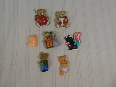 Vintage 70's Refrigerator Magnets Frog Couple Resin Teddy Bears Plastic Pig B3 • $11.99