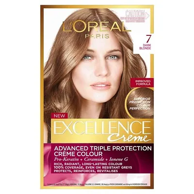 Loreal Excellence 7 Dark Blonde Radiant Advance Triple Protection Creme Colour • £15.36
