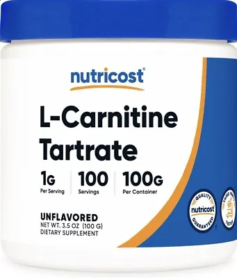 Nutricost L-Carnitine Tartrate Powder (100 Grams) - 1 Gram Per Serving • $14.90