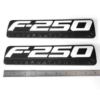 2x OEM Black F250 International Side Fender Emblems For Fits F-250 Pickup White • $28.56