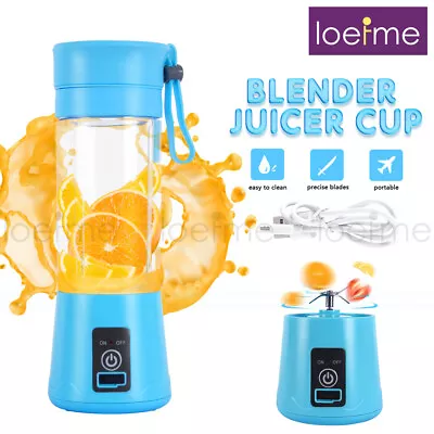 Mini Juicer Electric Juice Maker Machine Blender Smoothie Fruit Mixer 380ML USB • £6.99