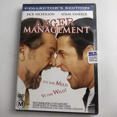 ANGER MANAGEMENT New DVD JACK NICHOLSON / ADAM SANDLER Region 4 Free Post • $9.95