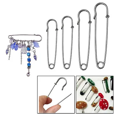 50mm Safety Pins Strong Heavy Duty Coats Blazer Jacket Blankets Craft 1-50pcs • £1.79