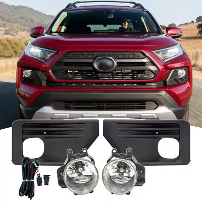 For 2019 2020 2021 Toyota Rav4 Adventure Adv Bumper Fog Lights Lamp Pair W/Bulbs • $55.99