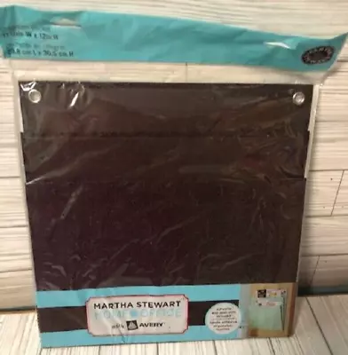 Martha Stewart Home Office Brown Shagreen Pocket 11.75  X 12  - No Push Pins • $19.99